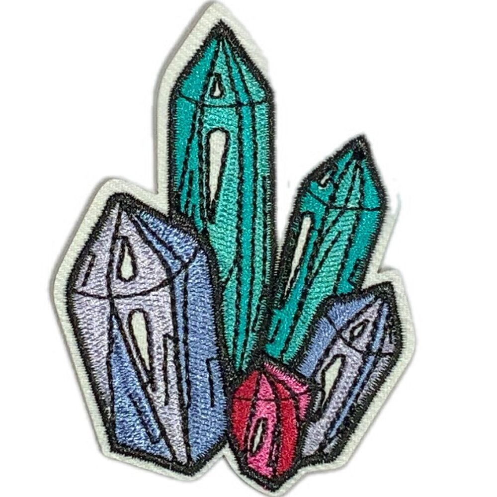 Crystal Cluster Embroidered Iron On Patch